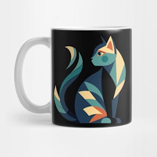 Geometric Feline Mug